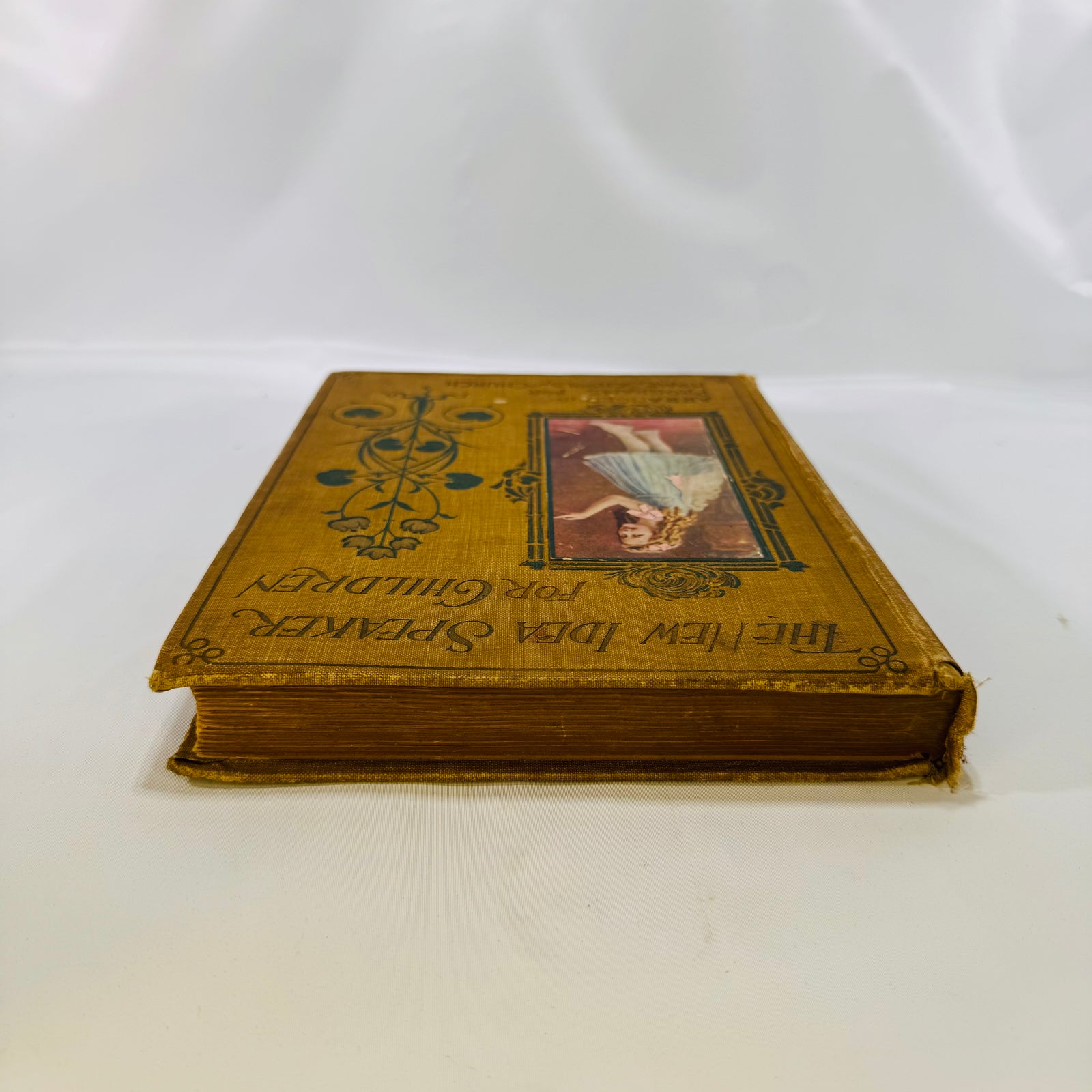 Edge view of The New Idea Speaker for Children 1902, showing the page block