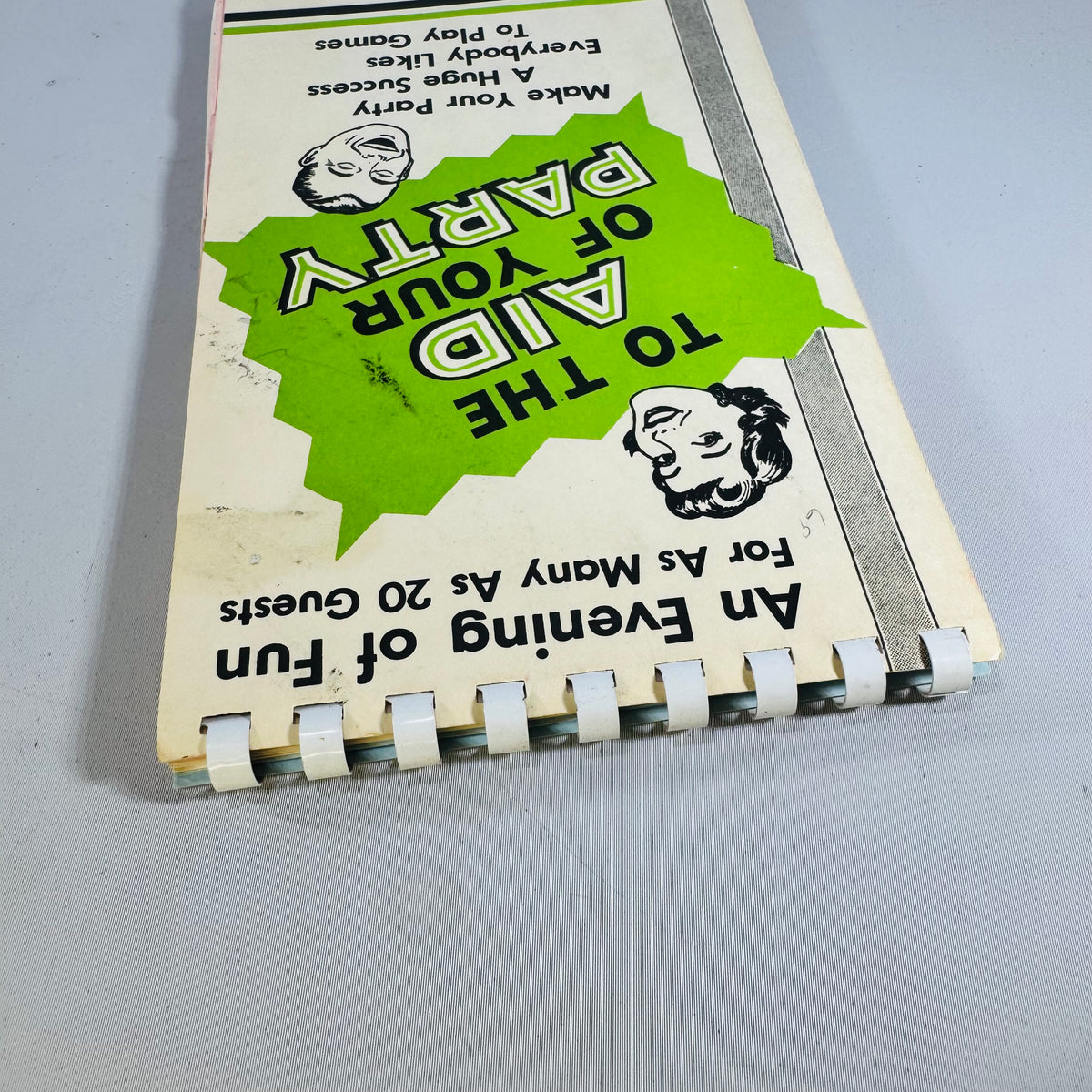 Vintage Party Game Book To the Aid of Your Party 1957 Leister Game Co Spiral Booklet