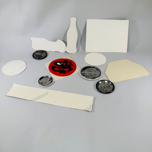 Vintage Pop Culture Ephemera Lot | Indie Rock, Protest Pins & Americana Graphics