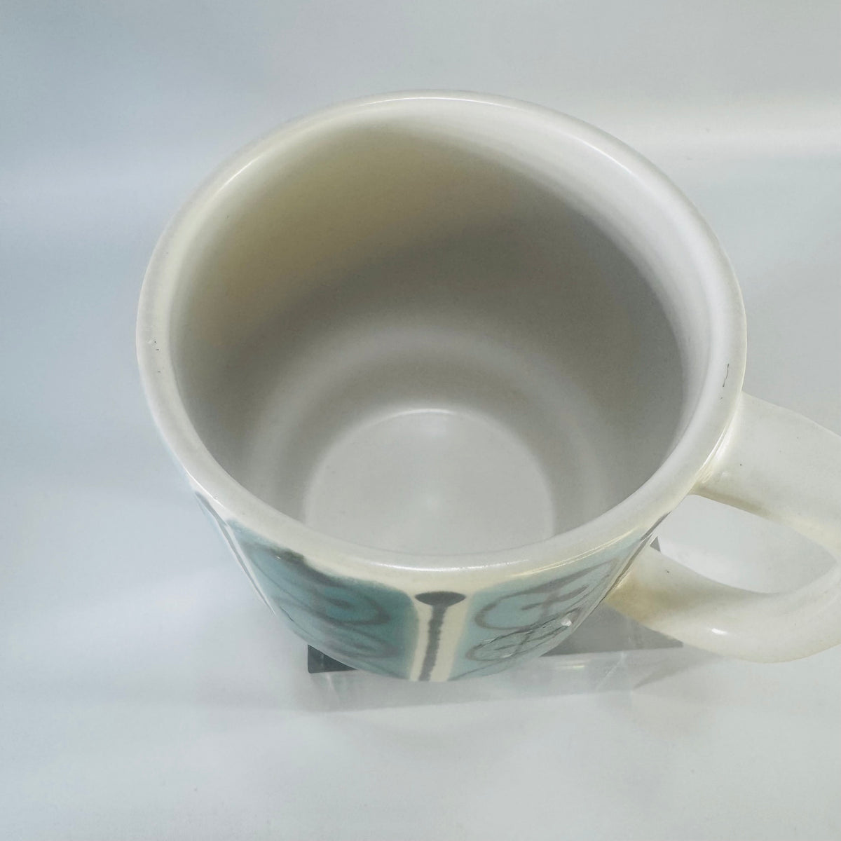 Vintage Napcoware Ceramic Mug C-7463 Blue Green Mid Century Abstract Coffee Cup
