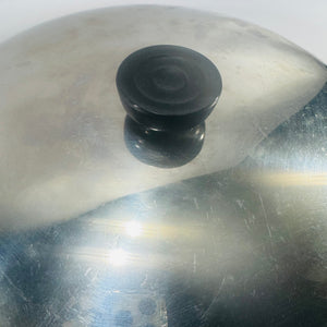 Vintage Revere Ware 10 Inch Replacement Lid Stainless Steel Domed Cover with Black Knob