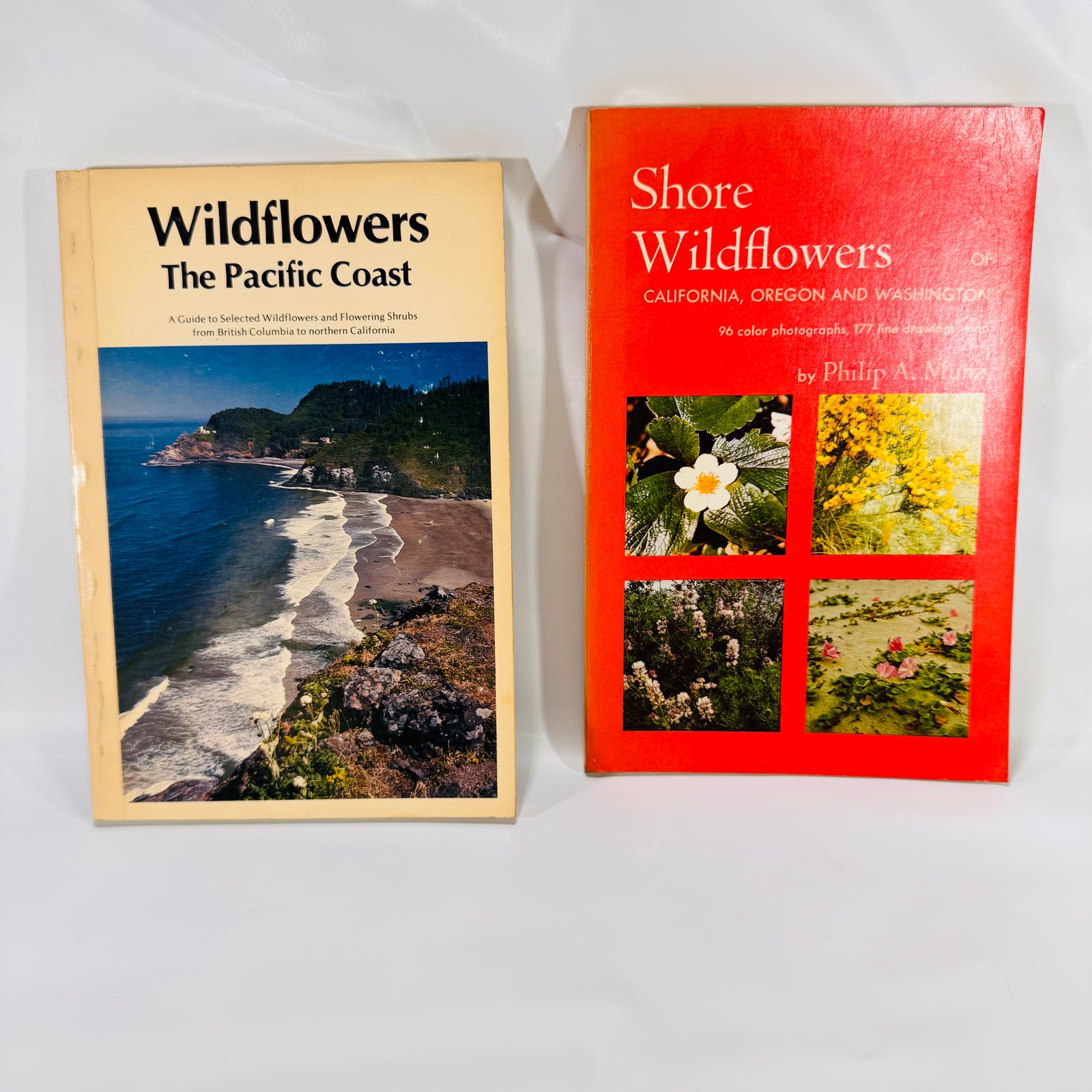 2 Vintage Wildflower Guidebooks – Pacific Coast & Shore Wildflowers (1964–1980), Paperback