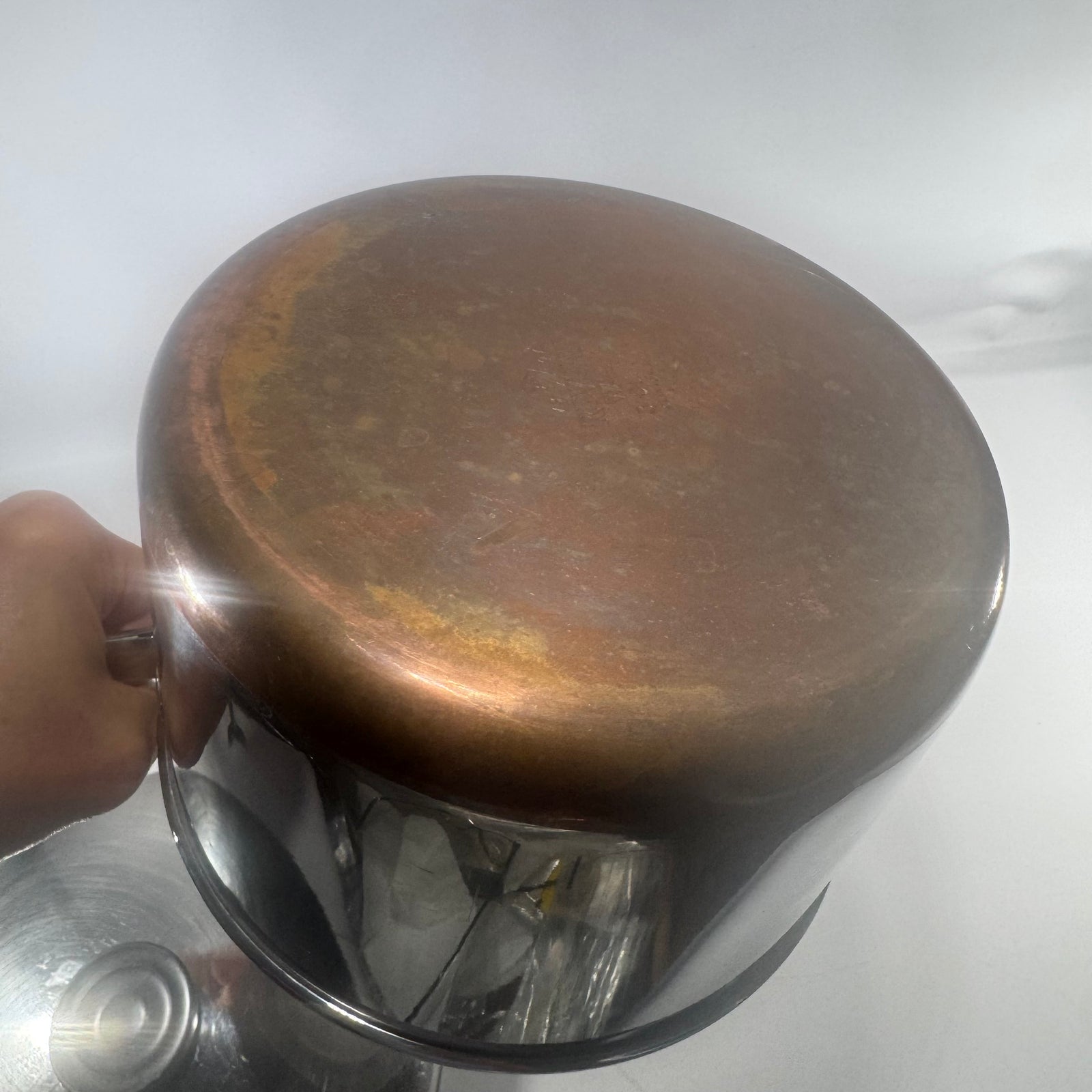 Vintage Revere Ware 3 Quart Saucepan with Lid Copper Bottom 1801 Clinton Illinois USA 94I