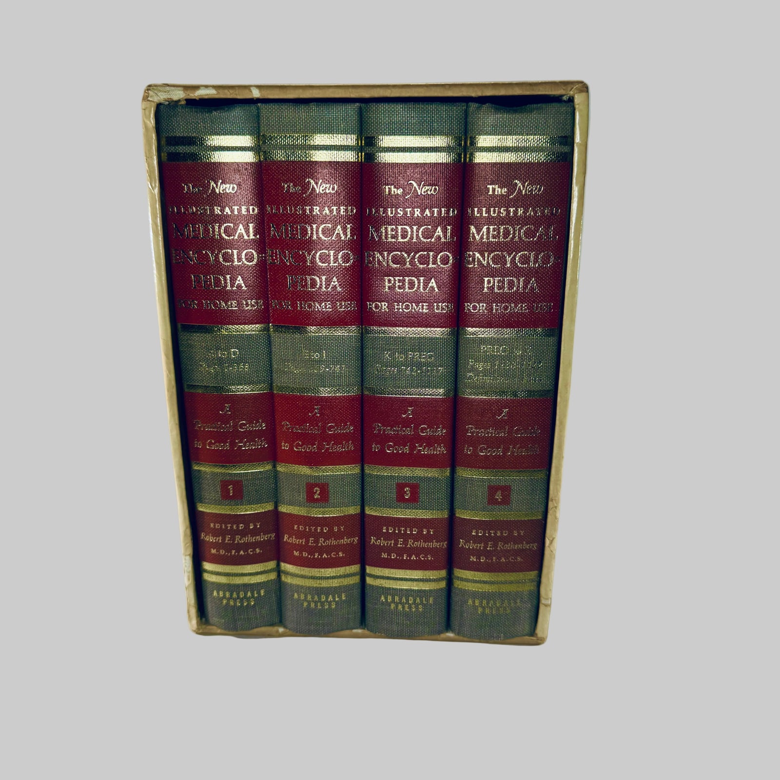 Vintage Medical Encyclopedia Set — The New Illustrated Medical Encyclopedia for Home Use (1960s) — Robert E. Rothenberg, M.D. | Illustrated Reference, Medical Reference / Mid-Century Nonfiction