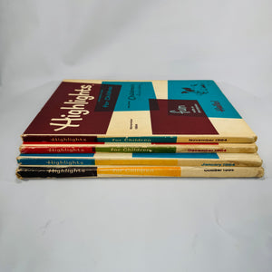 Mid-Century Children’s Decor Bundle — Highlights for Children Hardcover Set (1964) — 4 Volumes | Atomic Design,Children’s Literature & Americana