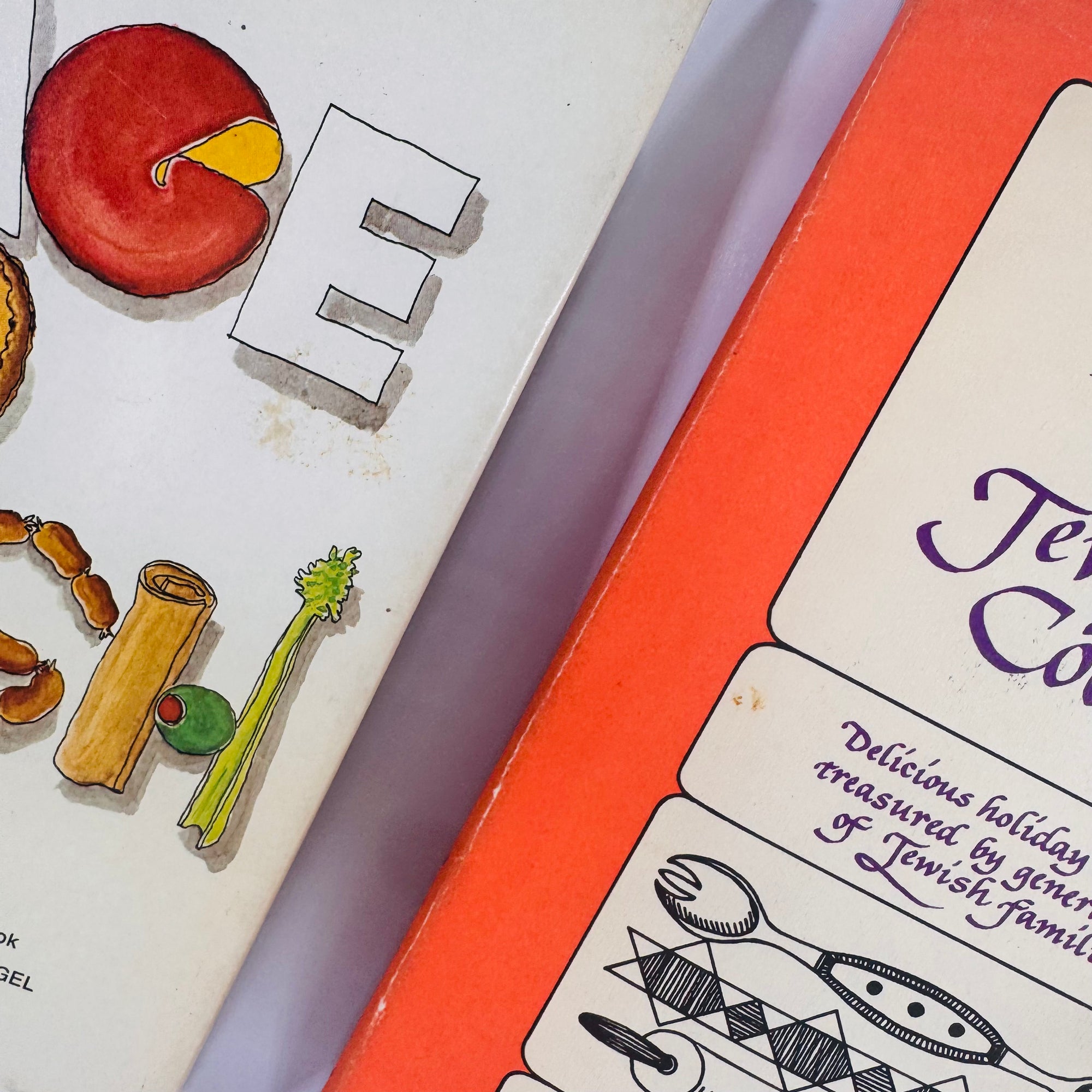 2 Vintage Jewish Cookbooks – Race to Nosh (1966) & A Festival of Jewish Cooking (1971), Hardcover with Dust Jackets