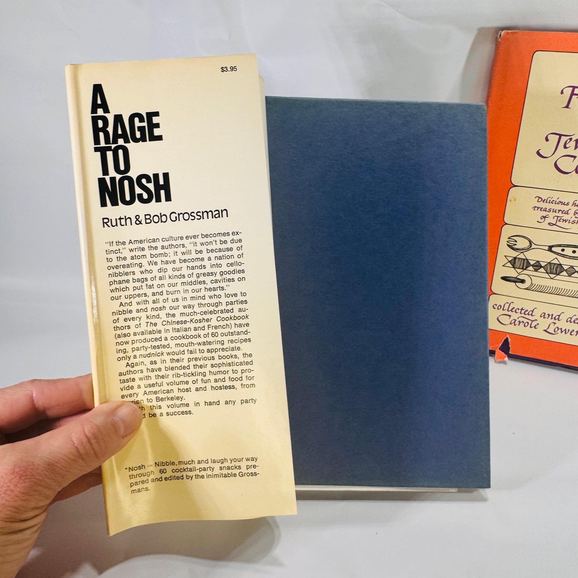 2 Vintage Jewish Cookbooks – Race to Nosh (1966) & A Festival of Jewish Cooking (1971), Hardcover with Dust Jackets