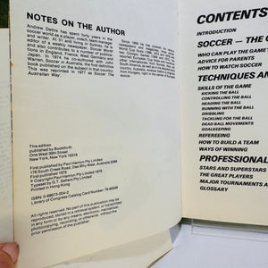 How to Play Winning Soccer by Andrew Dettre 1978 First Edition Hardcover with Dustjacket Bookthrift Marketing Inc