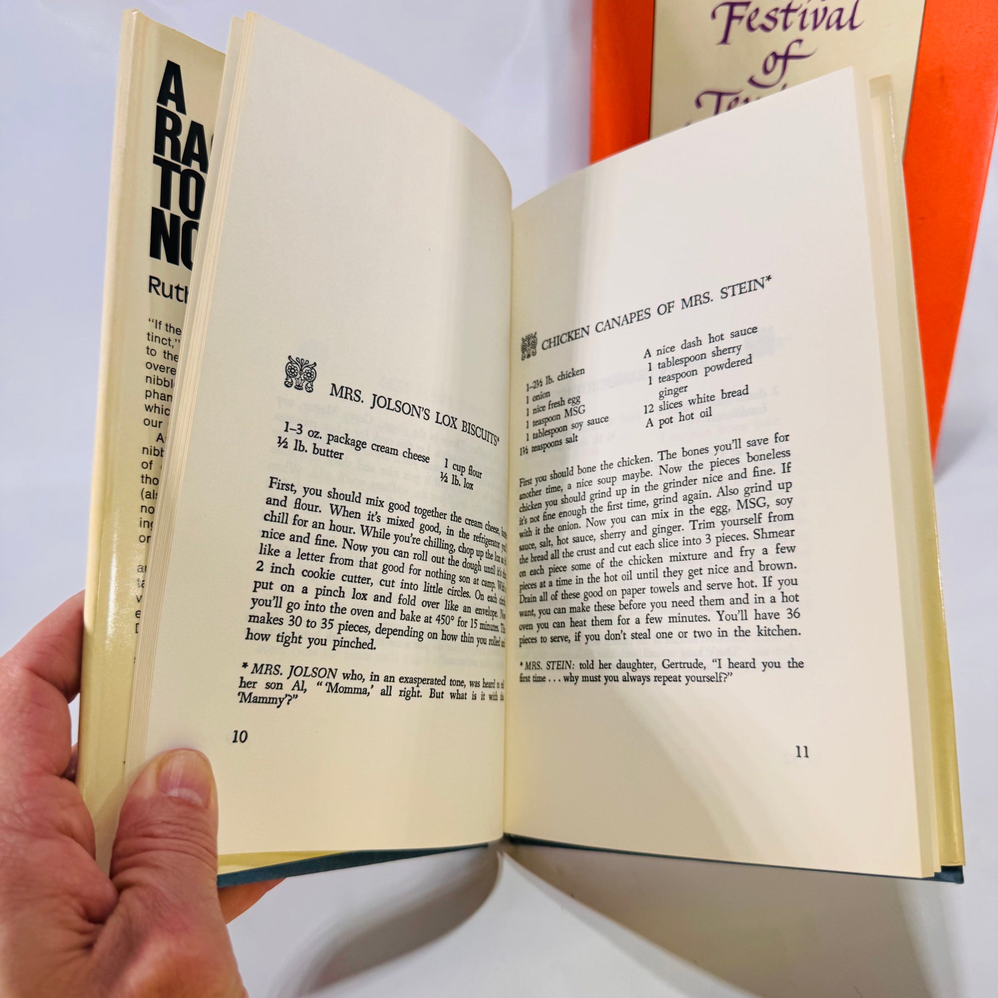 2 Vintage Jewish Cookbooks – Race to Nosh (1966) & A Festival of Jewish Cooking (1971), Hardcover with Dust Jackets