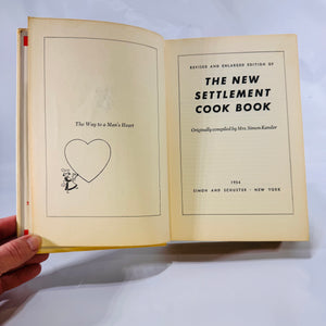 The New Settlement Cook Book by Mrs. Simon Kander (1954), Vintage Hardcover Cookbook