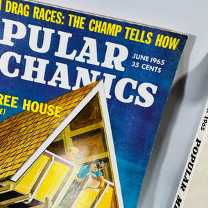 Mid-Century Popular Mechanics Magazine Bundle — June–December 1965 (4 Issues) — Popular Mechanics Editors | DIY, Space-Age Tech, Americana, Mid-Century Science & DIY Magazines