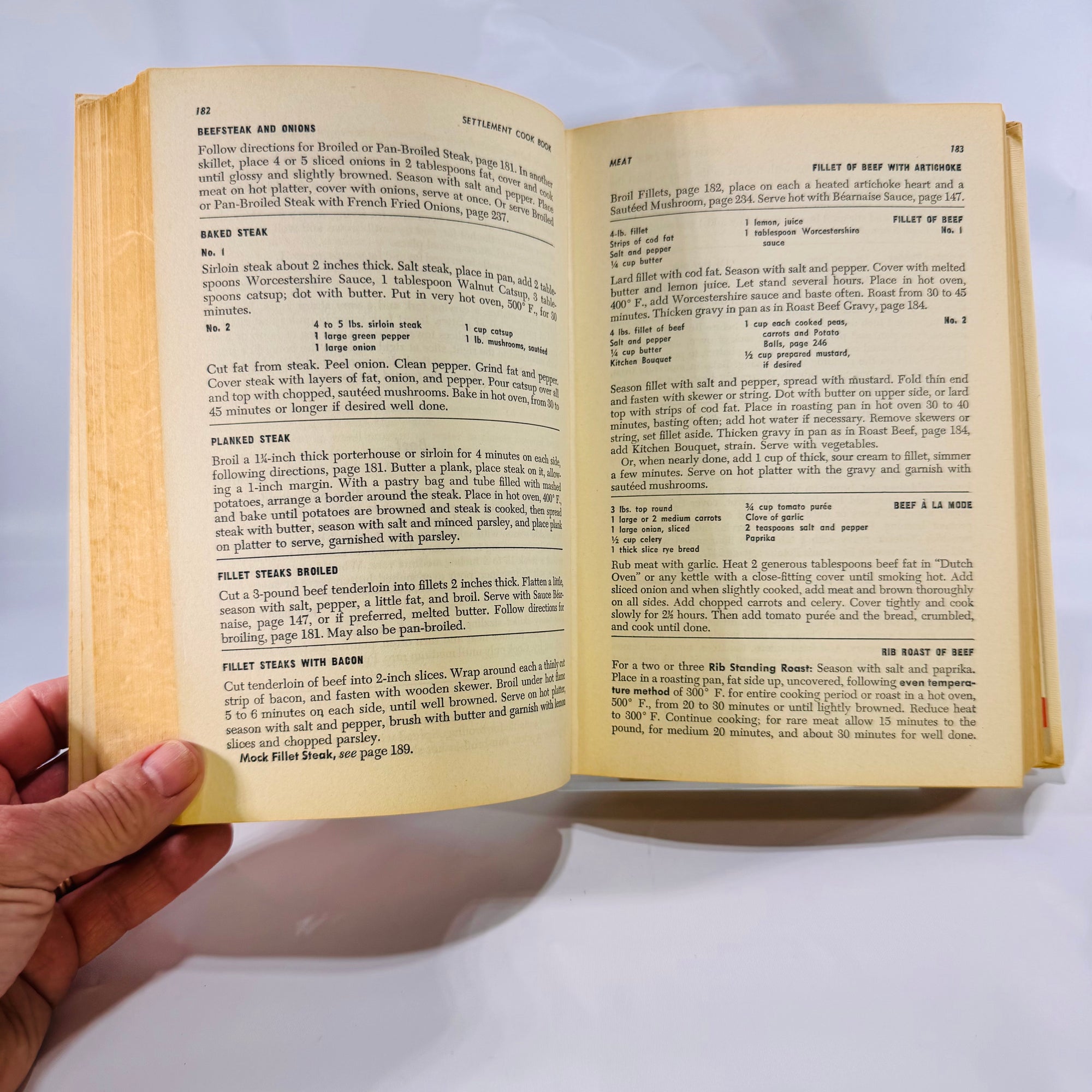 The New Settlement Cook Book by Mrs. Simon Kander (1954), Vintage Hardcover Cookbook