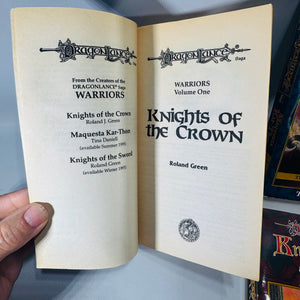 Dragonlance Warriors Books 1 2 3 Bundle Knights of the Crown Maquesta Kar-Thon Knights of the Sword