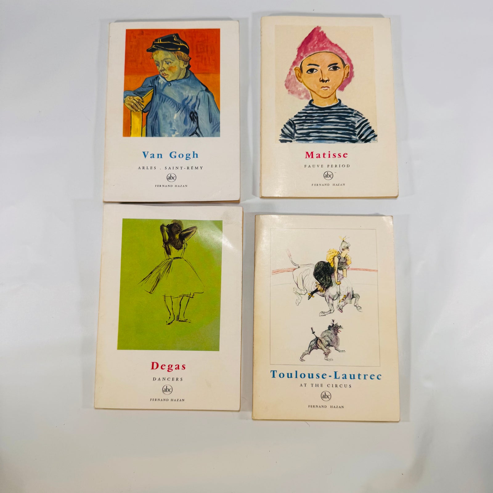Fernand Hazan “abc” Art Book Set – Van Gogh, Matisse, Degas, Toulouse-Lautrec | Vintage Miniature Art Series