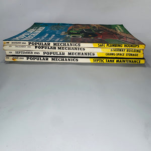 Mid-Century Popular Mechanics Magazine Bundle — June–December 1965 (4 Issues) — Popular Mechanics Editors | DIY, Space-Age Tech, Americana, Mid-Century Science & DIY Magazines