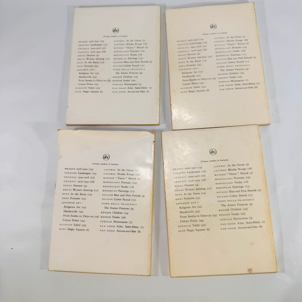 Fernand Hazan “abc” Art Book Set – Van Gogh, Matisse, Degas, Toulouse-Lautrec | Vintage Miniature Art Series