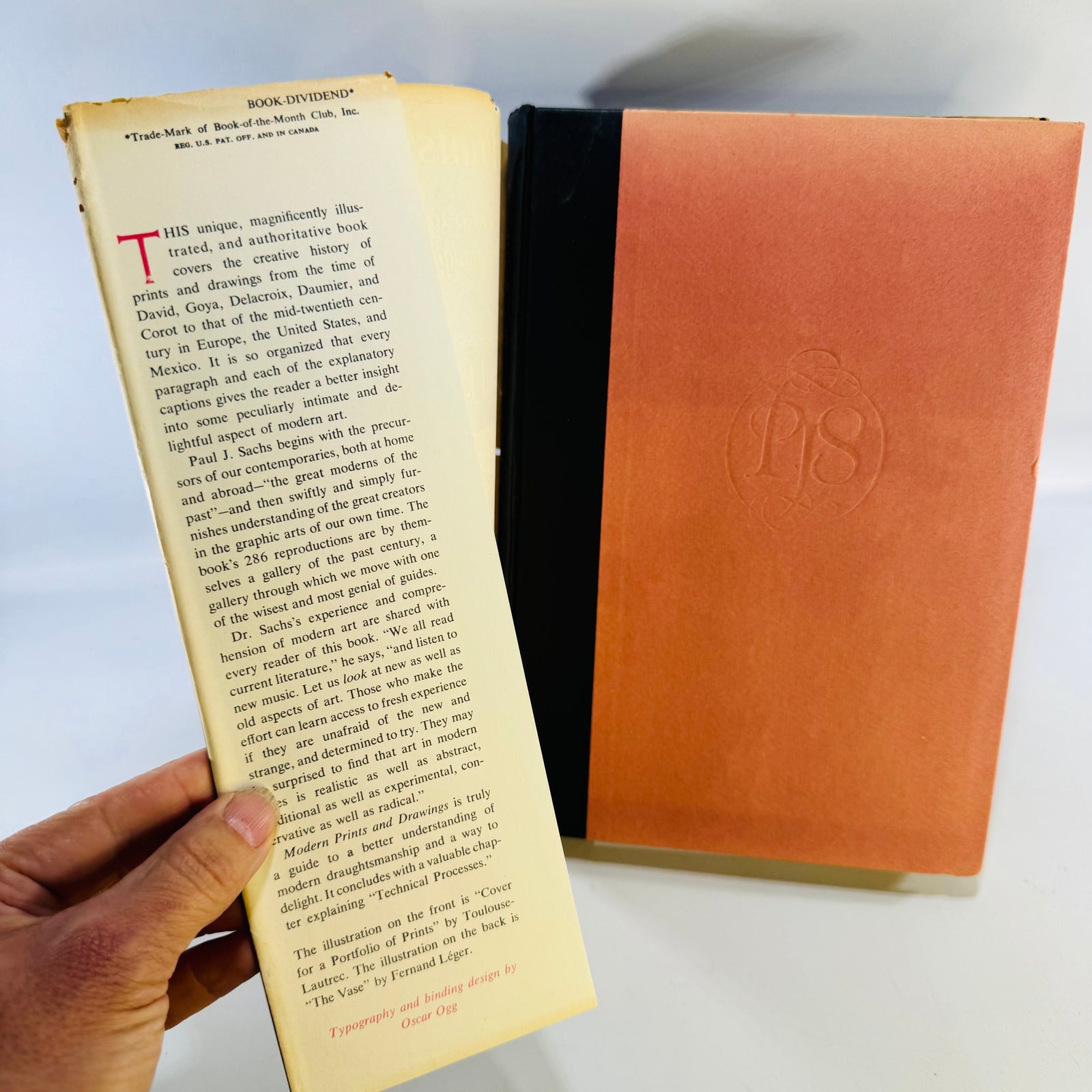 1954 Modern Prints and Drawings by Paul J. Sachs Illustrated Art Book with Dust Jacket