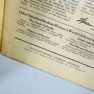 Vintage Cookbooks, Culinary History — The Cookery Calendar (1927) + H.W. McNess Cook Book (1935) — Woman’s World Magazine Co. | Illustrated Recipes, Culinary History