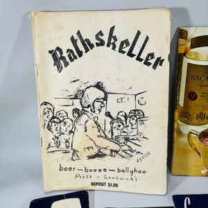 Vintage Cocktail Booklet Bundle+ Rathskeller Bar Song Book (Bacardi • Schenley • American Distilling • Hiram Walker • Galliano | 1950s Ephemera)  Description