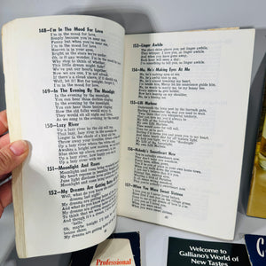 Vintage Cocktail Booklet Bundle+ Rathskeller Bar Song Book (Bacardi • Schenley • American Distilling • Hiram Walker • Galliano | 1950s Ephemera)  Description