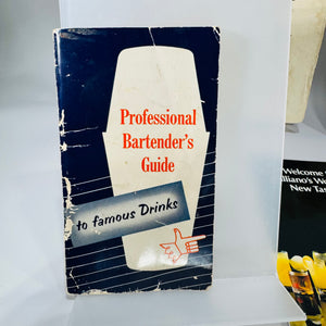 Vintage Cocktail Booklet Bundle+ Rathskeller Bar Song Book (Bacardi • Schenley • American Distilling • Hiram Walker • Galliano | 1950s Ephemera)  Description