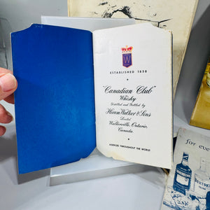 Vintage Cocktail Booklet Bundle+ Rathskeller Bar Song Book (Bacardi • Schenley • American Distilling • Hiram Walker • Galliano | 1950s Ephemera)  Description