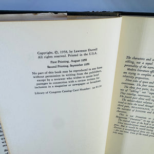 Vintage Balthazar by Lawrence Durrell 1958 Second Printing Hardcover with Dust Jacket