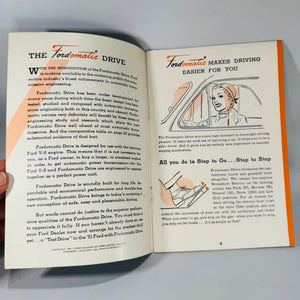 Vintage Automotive Reference Ephemera — Fordomatic Drive “Finest for Efficient and Effortless Driving” Booklet (1950–1951) — Ford Division, Ford Motor Company | Illustrated, 22 Pages, Automotive Reference