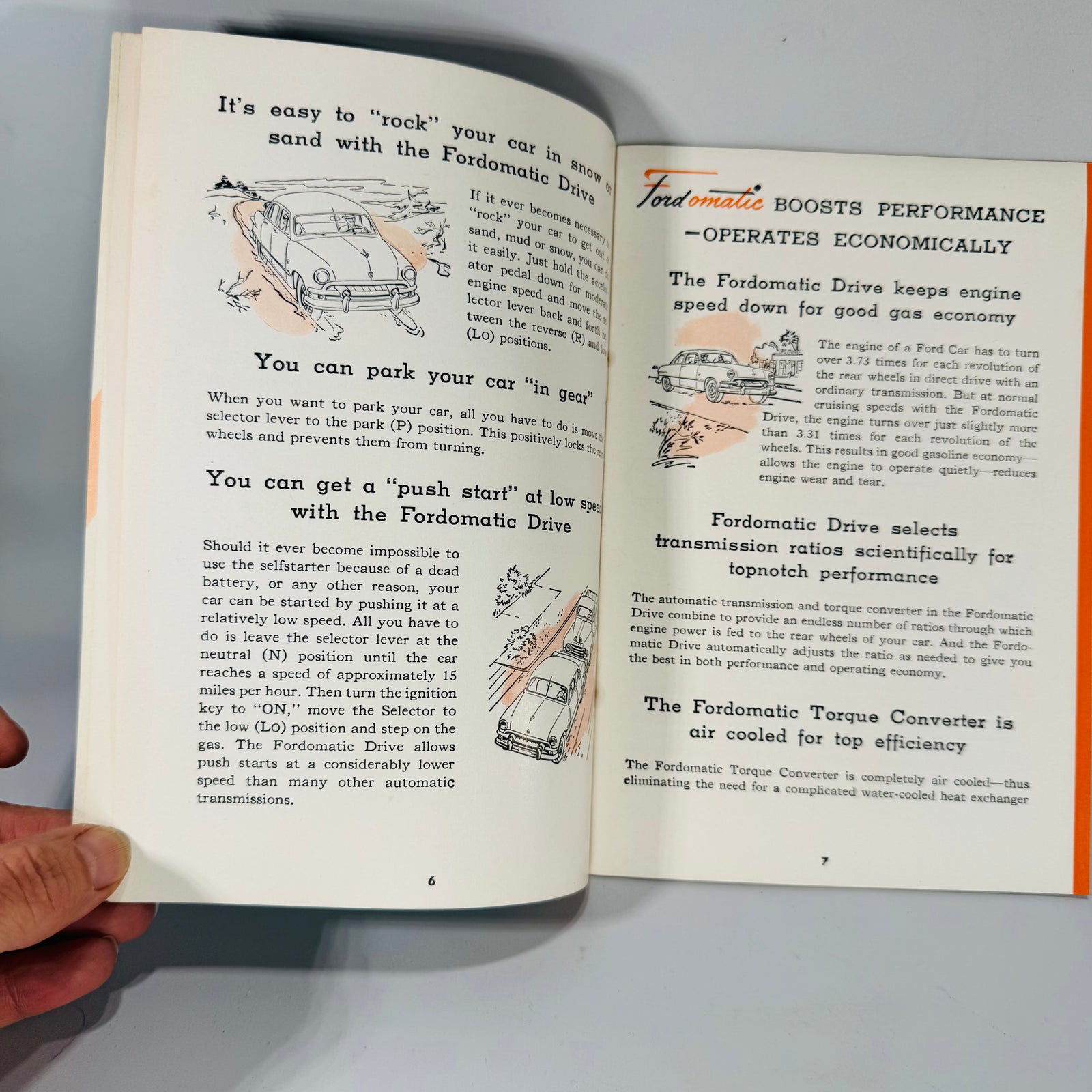 Vintage Automotive Reference Ephemera — Fordomatic Drive “Finest for Efficient and Effortless Driving” Booklet (1950–1951) — Ford Division, Ford Motor Company | Illustrated, 22 Pages, Automotive Reference