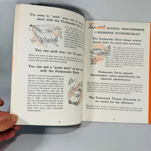Vintage Automotive Reference Ephemera — Fordomatic Drive “Finest for Efficient and Effortless Driving” Booklet (1950–1951) — Ford Division, Ford Motor Company | Illustrated, 22 Pages, Automotive Reference
