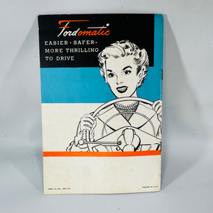 Vintage Automotive Reference Ephemera — Fordomatic Drive “Finest for Efficient and Effortless Driving” Booklet (1950–1951) — Ford Division, Ford Motor Company | Illustrated, 22 Pages, Automotive Reference