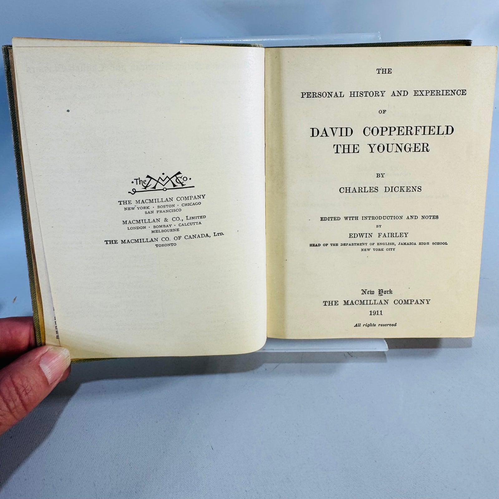1911 David Copperfield Volume 2 Antique Hardcover Macmillan Pocket Classics Charles Dickens