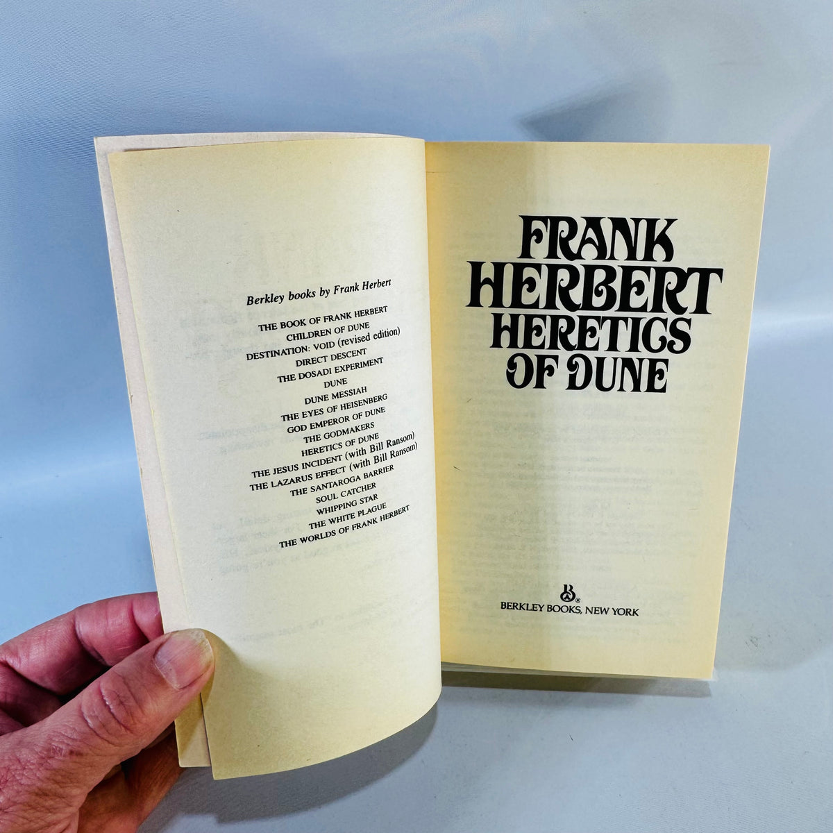 Heretics of Dune 1986 Berkley Paperback Frank Herbert Book 5 Vintage Science Fiction