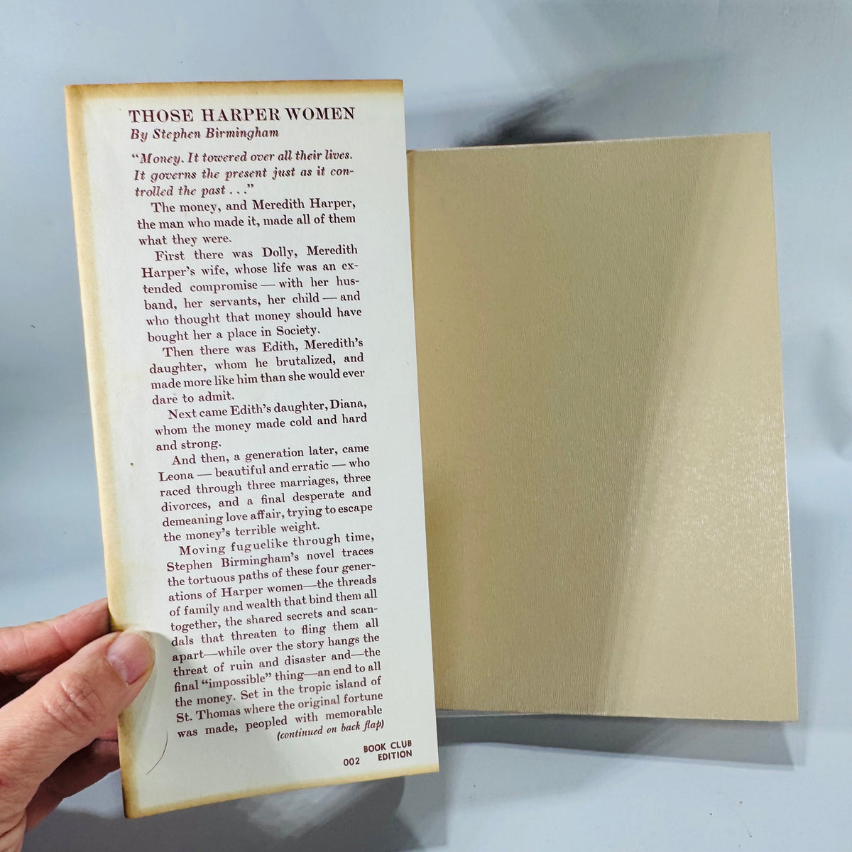 Vintage Midcentury Family Saga Novel — Those Harper Women (1964) — Stephen Birmingham | McGraw-Hill Hardcover w/ Dust Jacket, Historical Family Saga Fiction