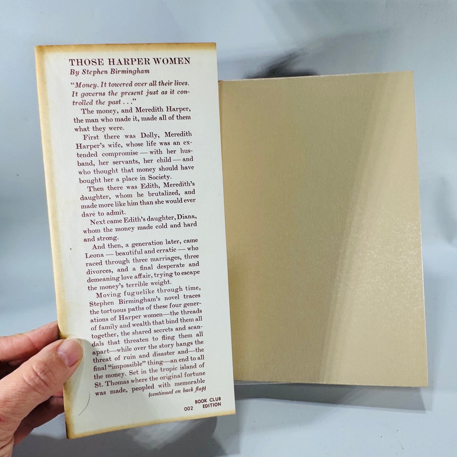Vintage Midcentury Family Saga Novel — Those Harper Women (1964) — Stephen Birmingham | McGraw-Hill Hardcover w/ Dust Jacket, Historical Family Saga Fiction