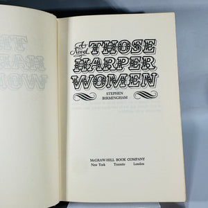 Vintage Midcentury Family Saga Novel — Those Harper Women (1964) — Stephen Birmingham | McGraw-Hill Hardcover w/ Dust Jacket, Historical Family Saga Fiction