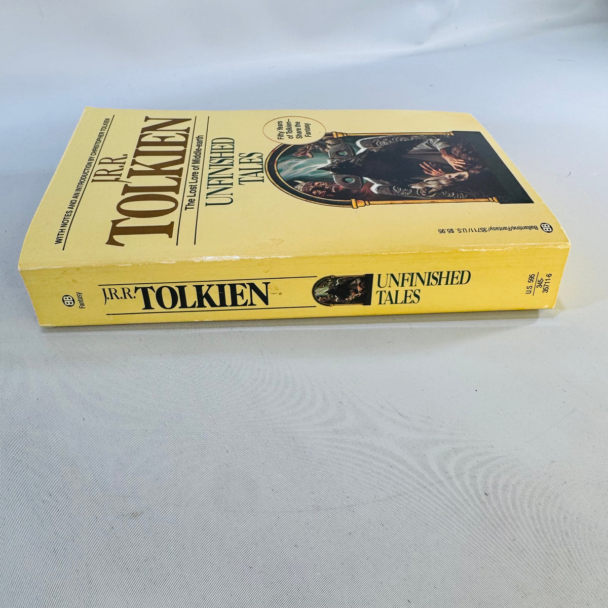 Unfinished Tales J.R.R. Tolkien 1988 Ballantine Paperback Yellow Cover Middle-earth Lore