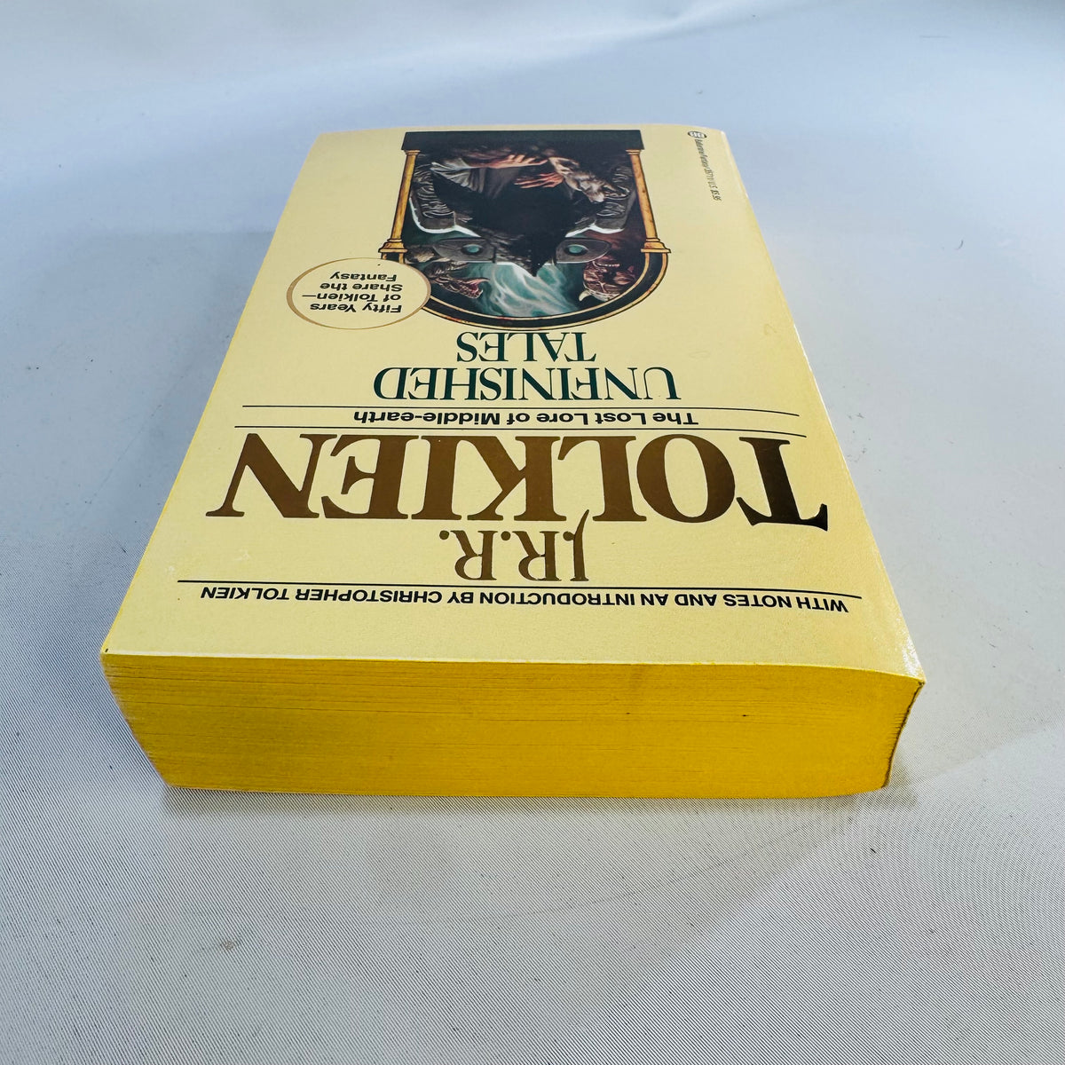 Unfinished Tales J.R.R. Tolkien 1988 Ballantine Paperback Yellow Cover Middle-earth Lore