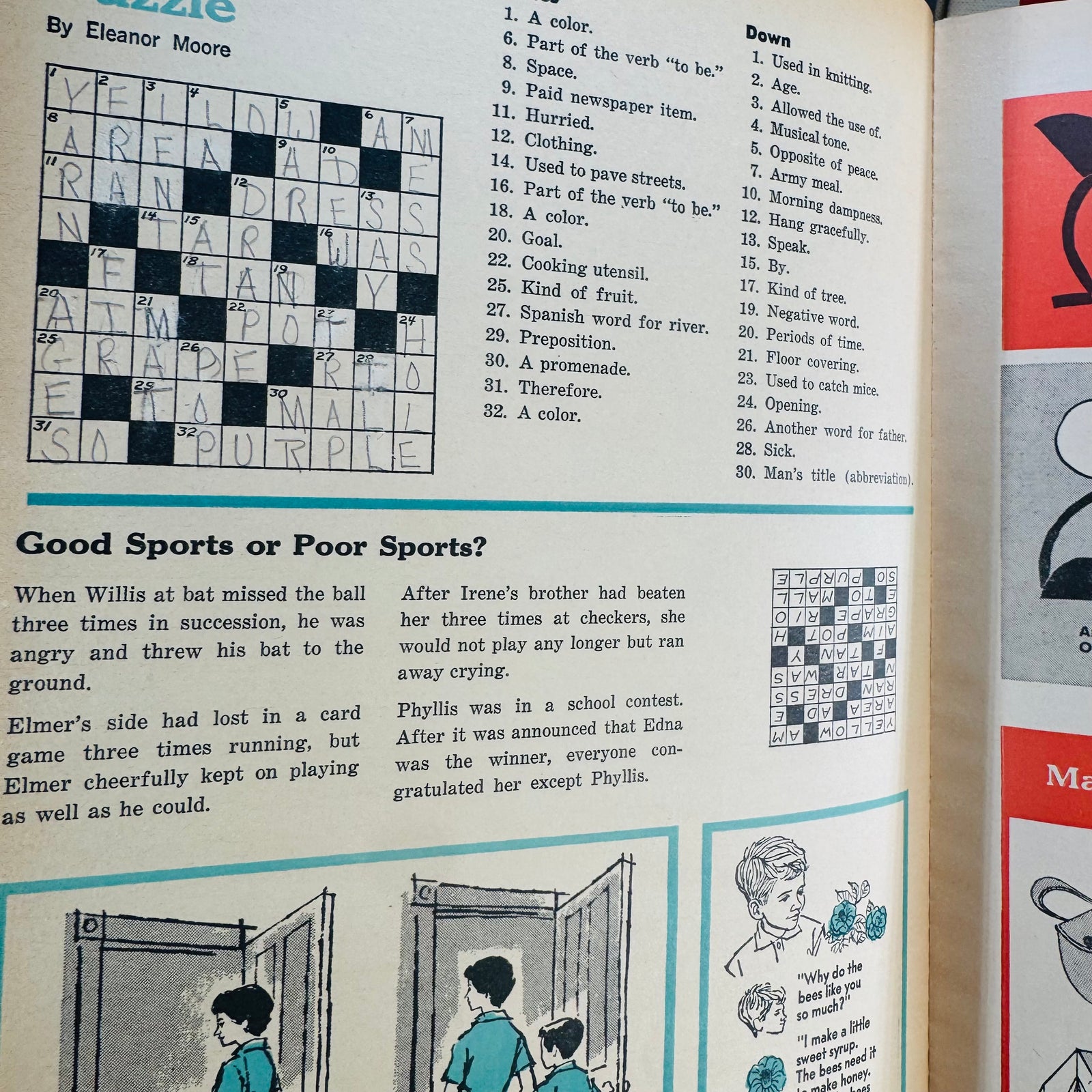 Mid-Century Highlights for Children 1965 Lot of 4 — Jan Feb Apr June-July (Vol 20) — Pictorial Boards, Children’s Activities & Educational Stories
