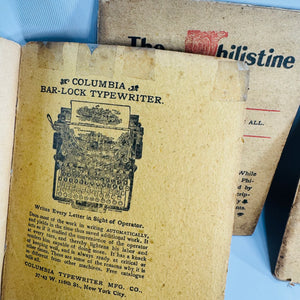 Antique Roycroft Little Magazine Bundle — The Philistine A Periodical of Protest (1899–1902) — Elbert Hubbard | 5 Issue Lot, Literary Satire & Social Commentary