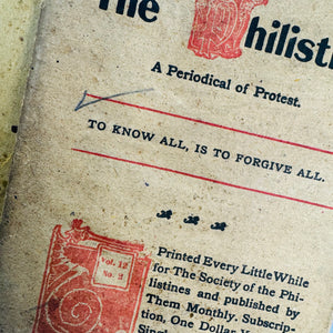 Antique Roycroft Little Magazine Bundle — The Philistine A Periodical of Protest (1899–1902) — Elbert Hubbard | 5 Issue Lot, Literary Satire & Social Commentary