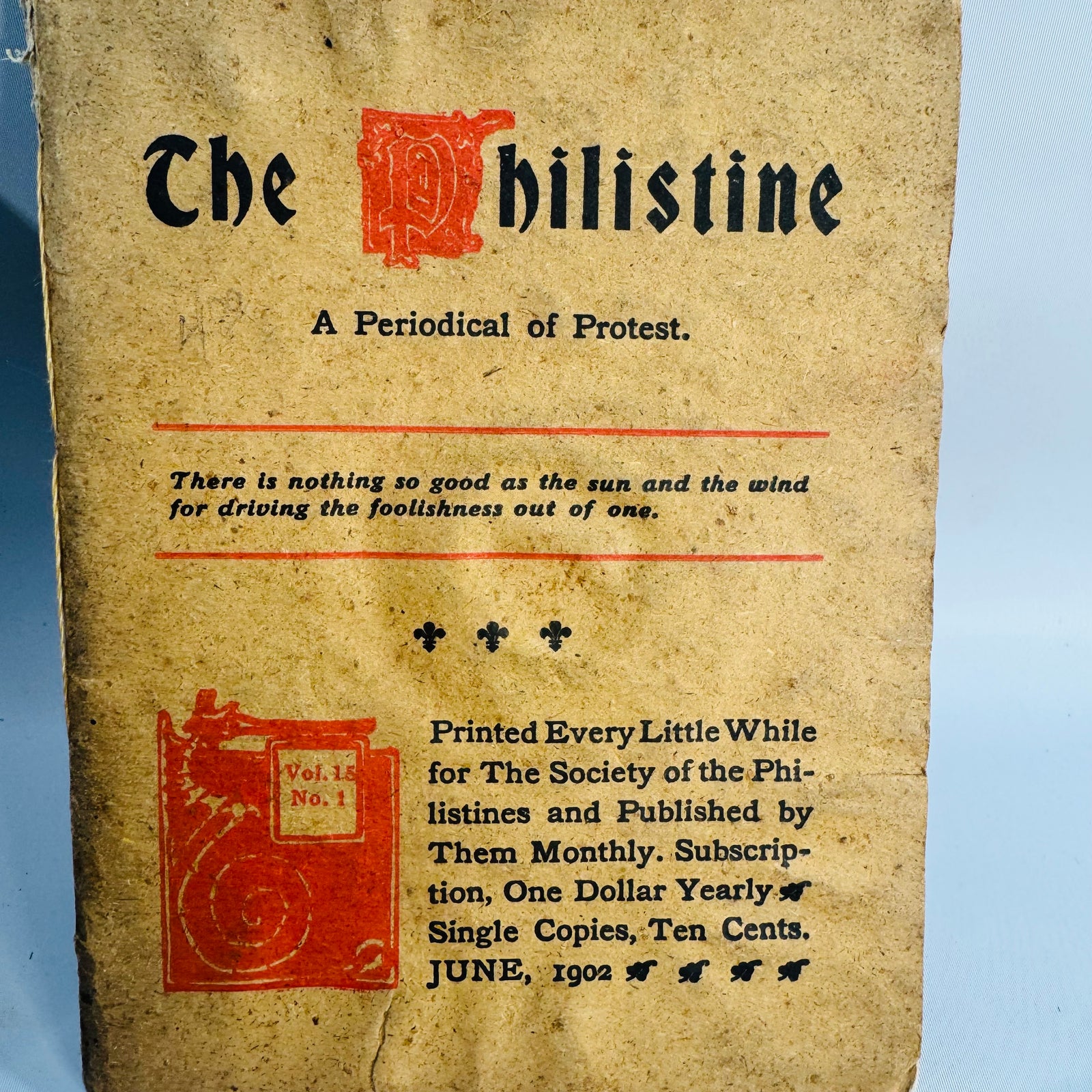 Antique Roycroft Little Magazine Bundle — The Philistine A Periodical of Protest (1899–1902) — Elbert Hubbard | 5 Issue Lot, Literary Satire & Social Commentary