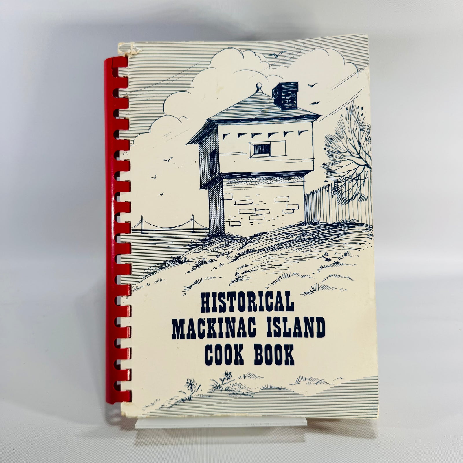 Vintage Michigan Community Cookbook — Historical Mackinac Island Cook Book (5th Edition 1975) — Mackinac Island Medical Center | Red Comb Binding, Regional Cooking, Community Cookbooks