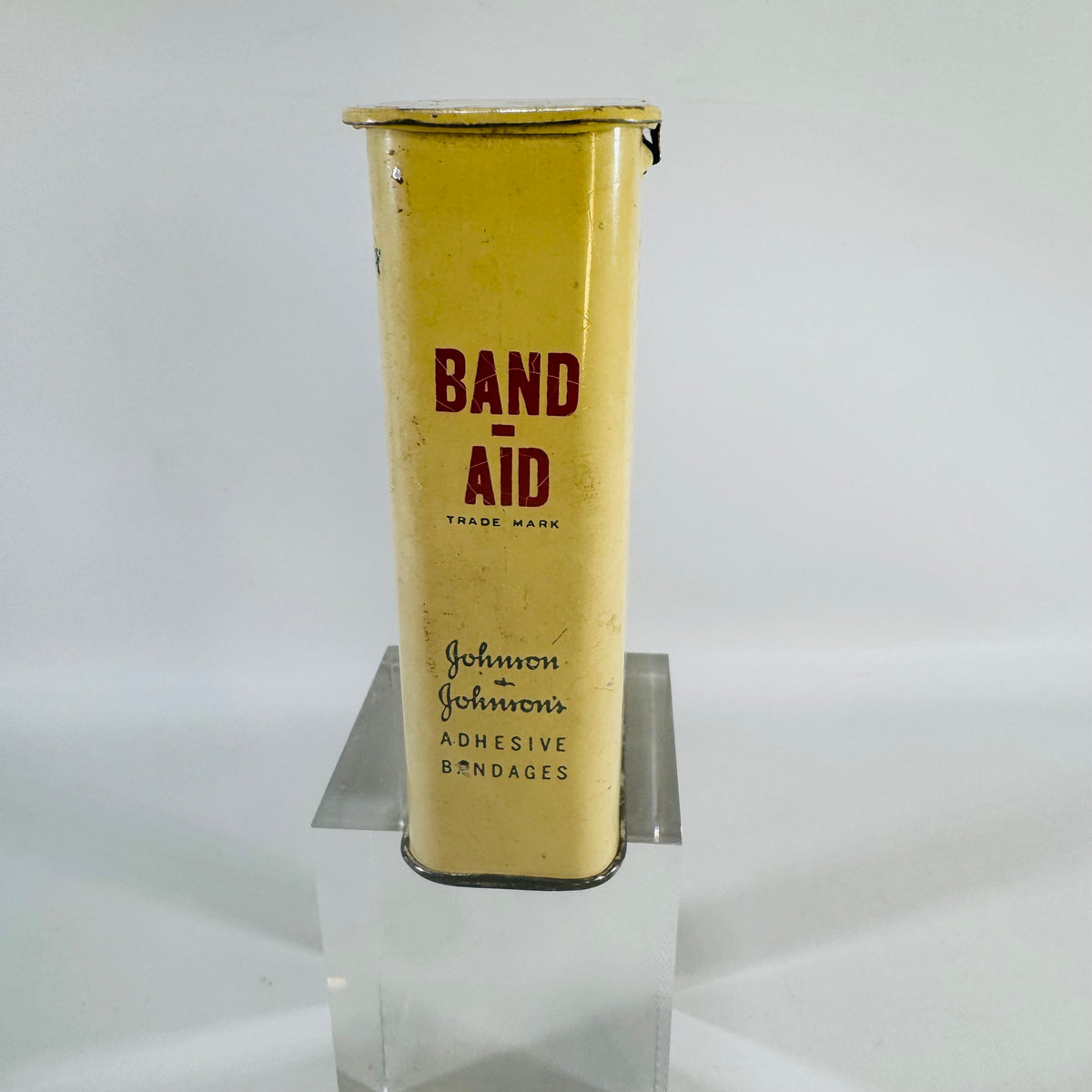 Vintage Band Aid Mercurochrome Tin Johnson & Johnson 36 Assorted Adhesive Bandages Metal Box