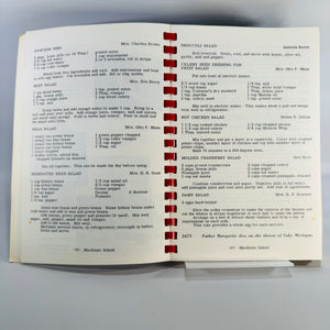 Vintage Michigan Community Cookbook — Historical Mackinac Island Cook Book (5th Edition 1975) — Mackinac Island Medical Center | Red Comb Binding, Regional Cooking, Community Cookbooks