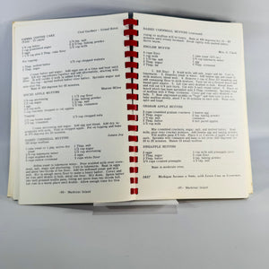 Vintage Michigan Community Cookbook — Historical Mackinac Island Cook Book (5th Edition 1975) — Mackinac Island Medical Center | Red Comb Binding, Regional Cooking, Community Cookbooks