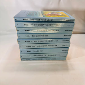 The Little House Nine Books Set by Laura Ingalls Wilder 1971 First Harper Trophy