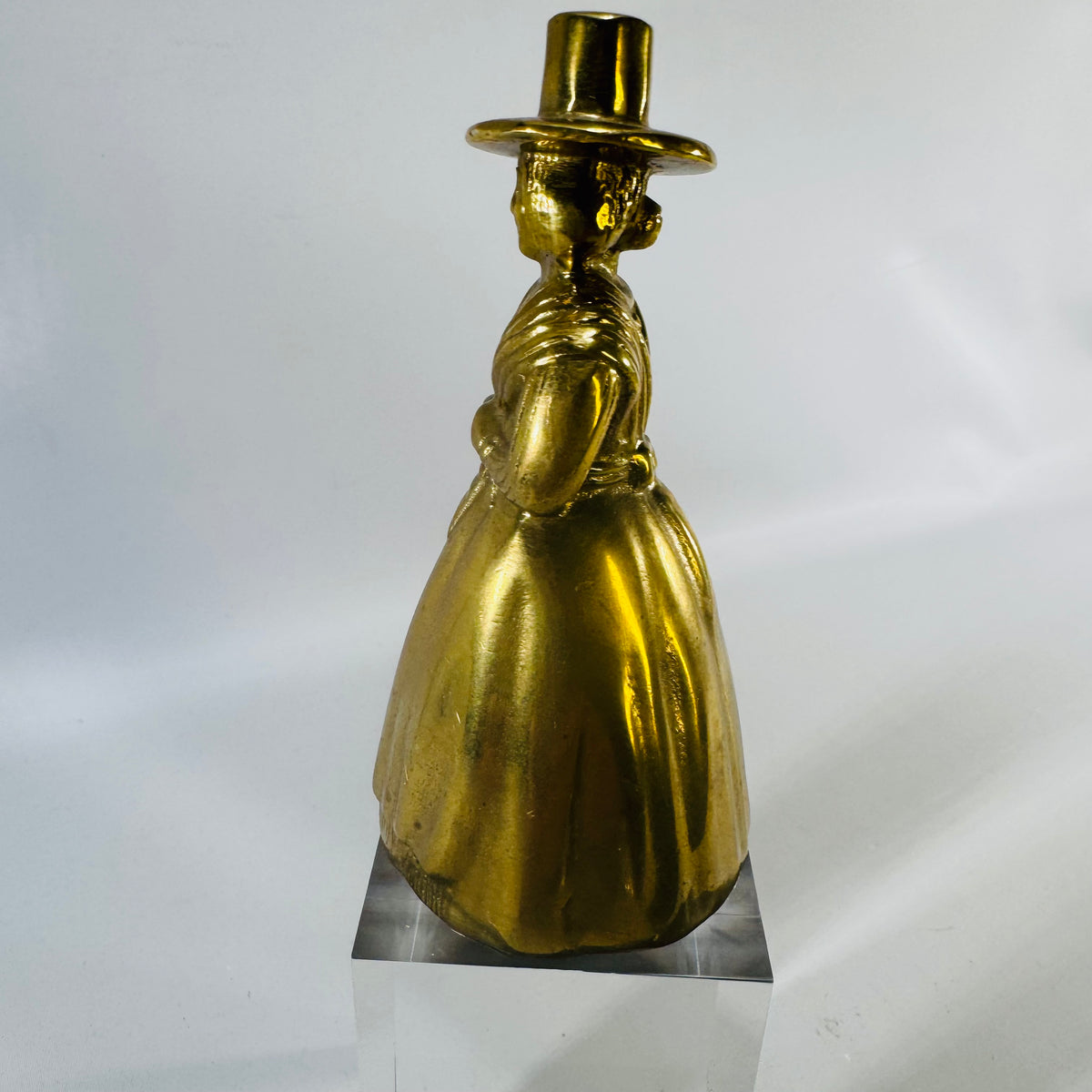 Vintage Brass Welsh Lady Bell 4 Inch Figural Table Bell Traditional Costume