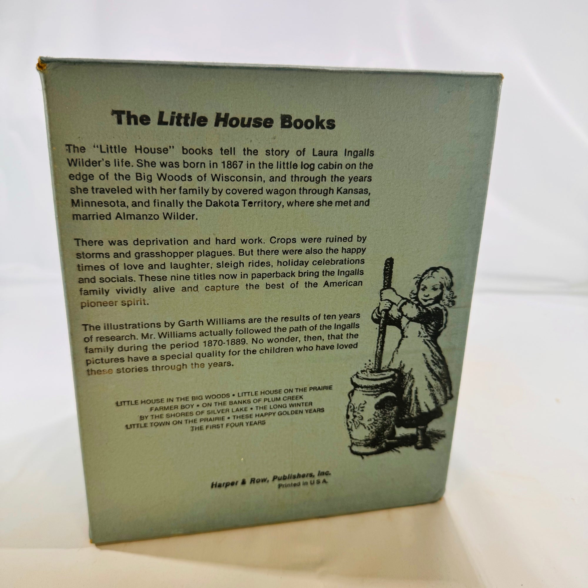 The Little House Nine Books Set by Laura Ingalls Wilder 1971 First Harper Trophy