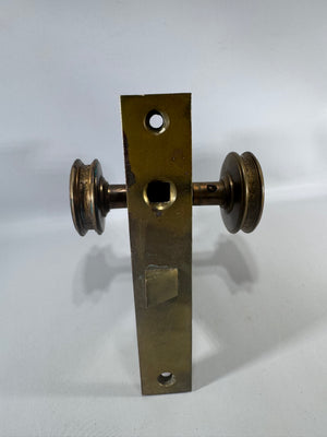 Antique Norwalk Mortise Lock Set with Ornate Brass Door Knobs Victorian Door Hardware